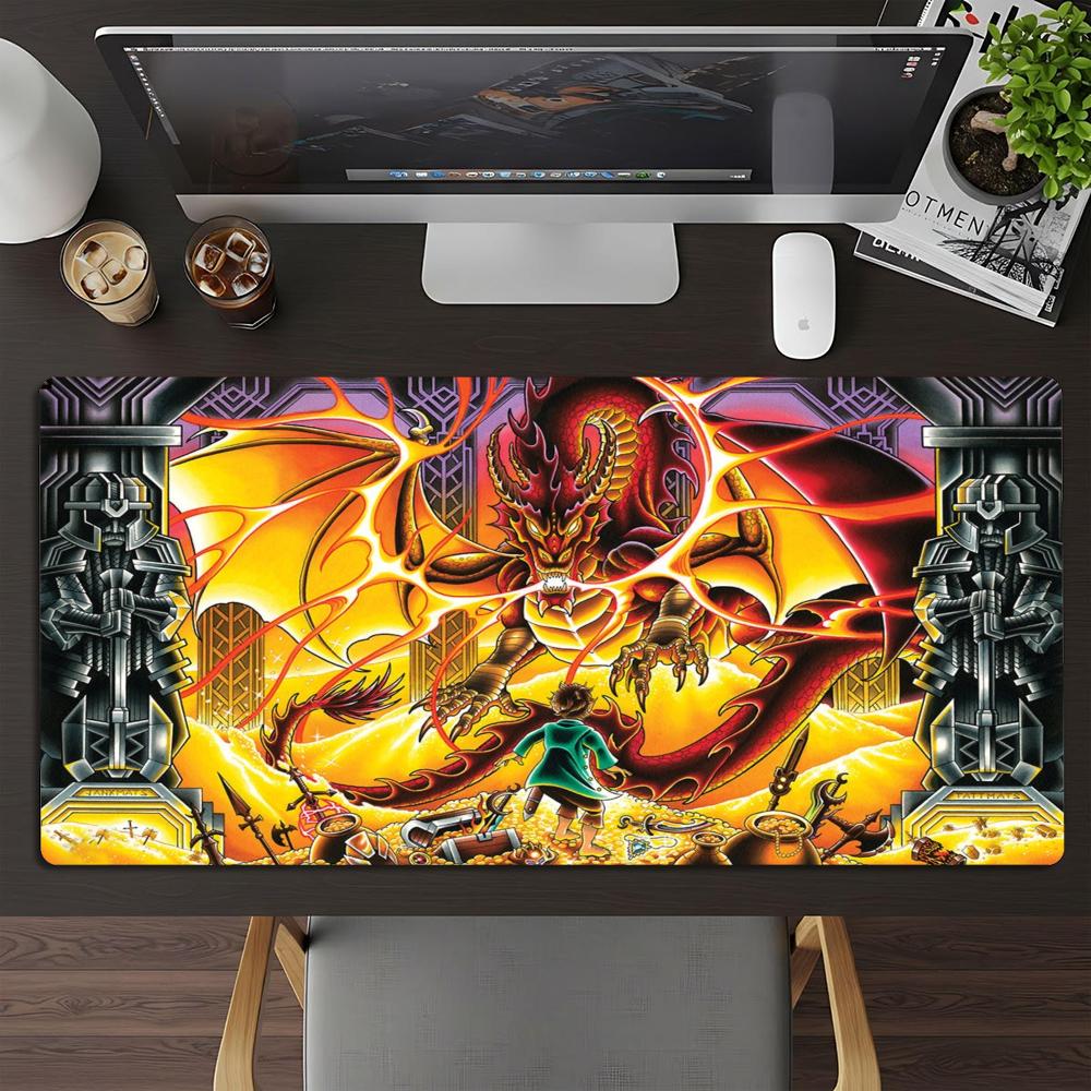 Skeleton Mage Staff Mouse Pad Card Playmat Stitched with Magic Zones Game Mats for MTG/TCG Card Battle Commander Gaming Mat