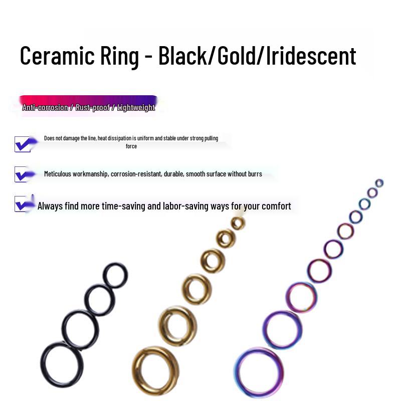 

Iridescent Ceramic Fishing Rod Guide Ring Black #6