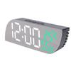 Digital Alarm Clock 3 Alarms Modern Mirror Surface Adjustable Brightness Electronic Alarm Clock with Snooze Function