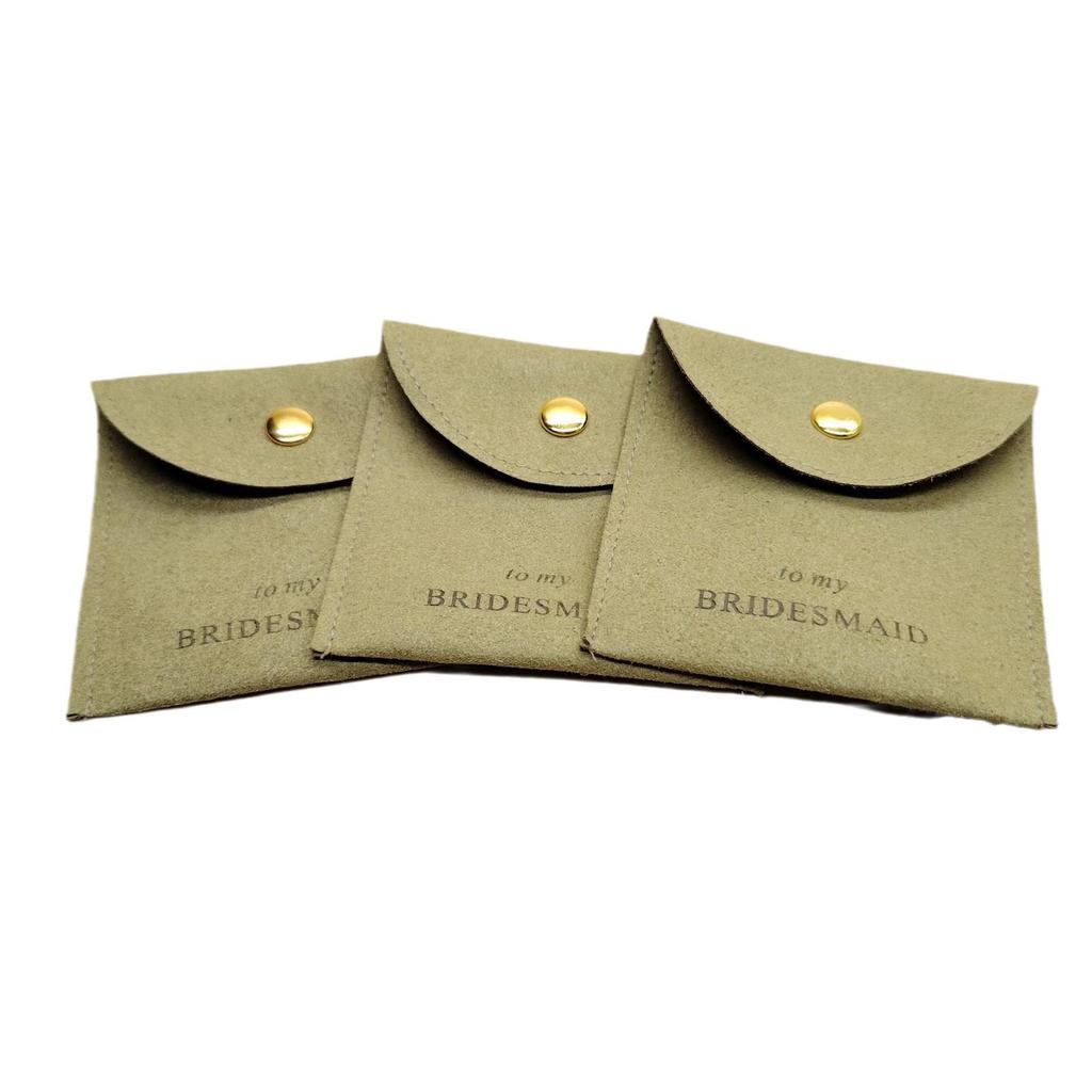 Elegant High-End Microfiber Snap Button Flannel Pouch