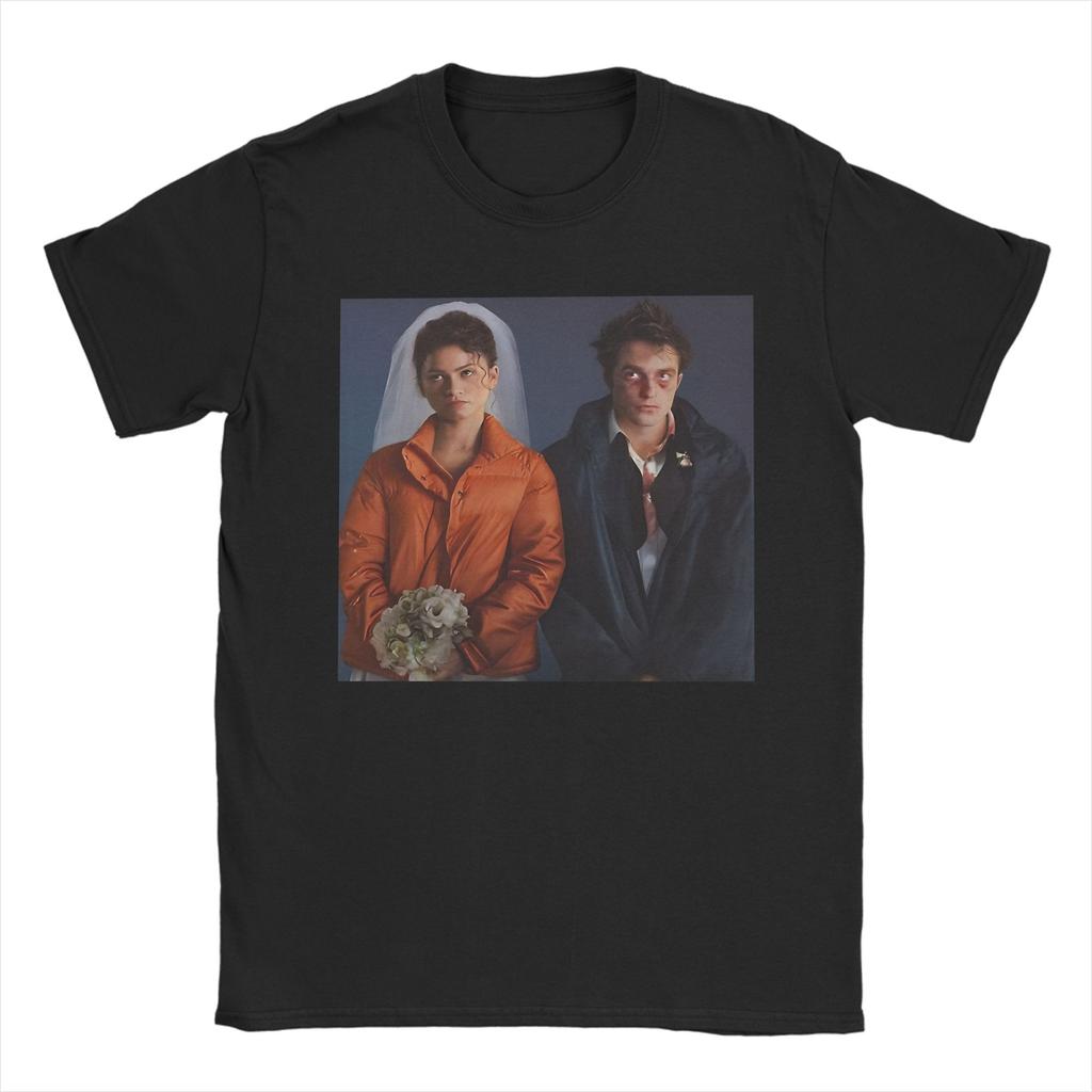 The Drama 2026 Zendaya Robert Pattinson T Shirt For Unisex Unisex 100 Cotton Hipster TShirts Crew Neck Tees Short Sleeve Tops