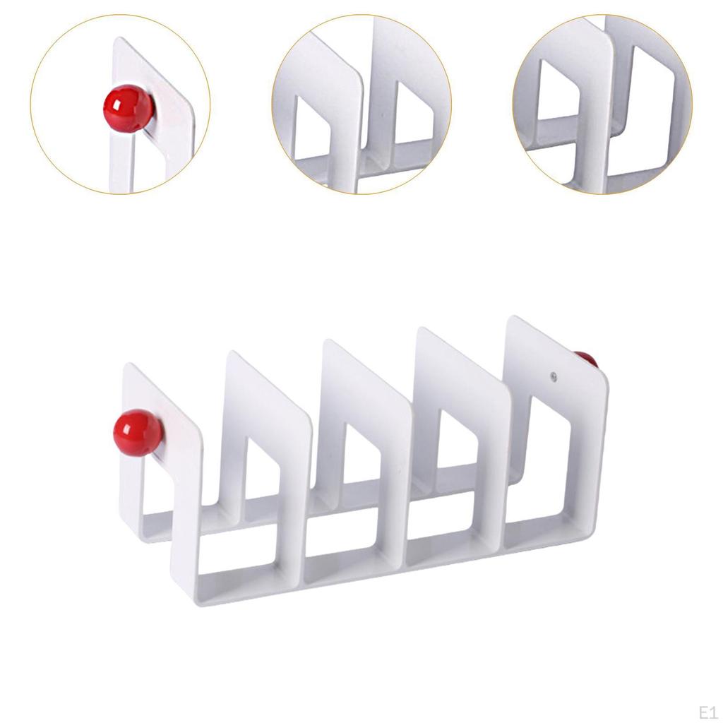 Acrylic Bookend Desk Bookshelf Book Stopper Home Non Skid Stationery File Folder Sorter Organizer