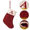 Buchstaben Weihnachtsstrumpf Neu Stricken Weihnachtsbaum Anhänger Dekorationen Für Zuhause Weihnachtsgeschenk Schneeflocke Alphabet Weihnachtssocken