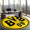 Bvb (1) Round Office Rug Decorative Floor Rug for Office Bedroom Living Room and Home Space