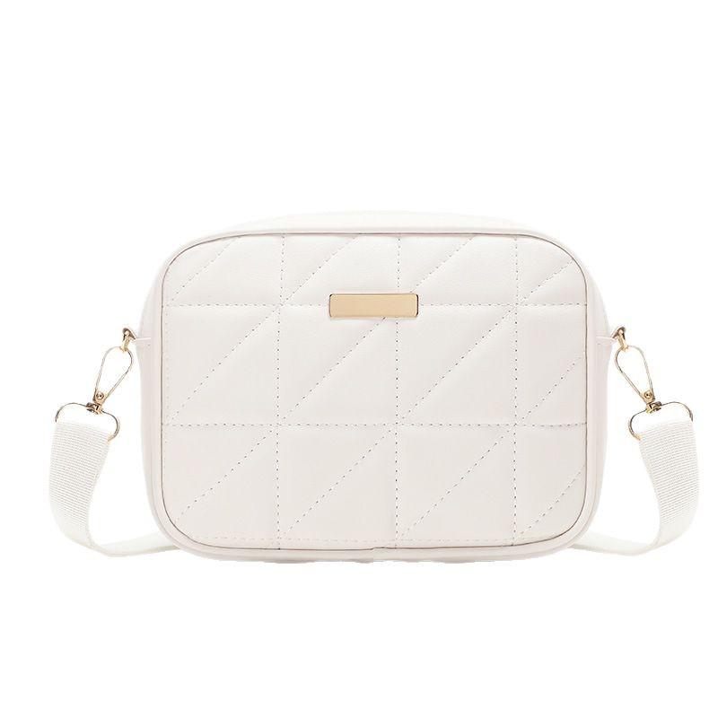 Stylish Korean Version Women's Crossbody Camera Bag with Diamond Pattern