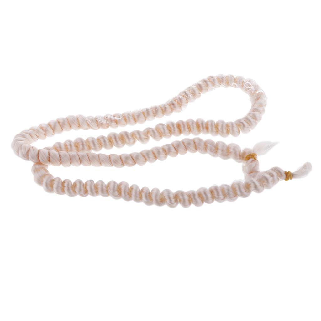 1m Fashion Girl Doll Curly Wig Hairpiece for BJD DIY Accs Red Coffee