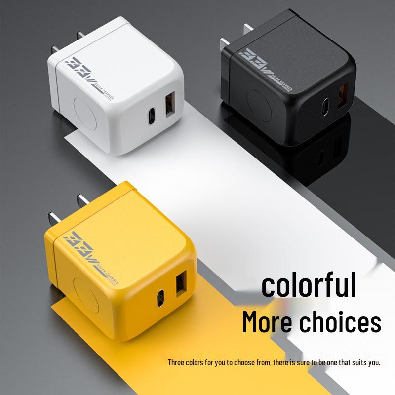 33W GaN Dual-Port Fast Charger, PD3C Certified, Compatible with iPhone