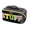 MDNG Embroidered Letter Cosmetic Travel Pouch