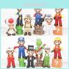 Super Mario Figurine Model Pvc Figures Cake Toppers Car Dashboard Ornaments 5-10cm