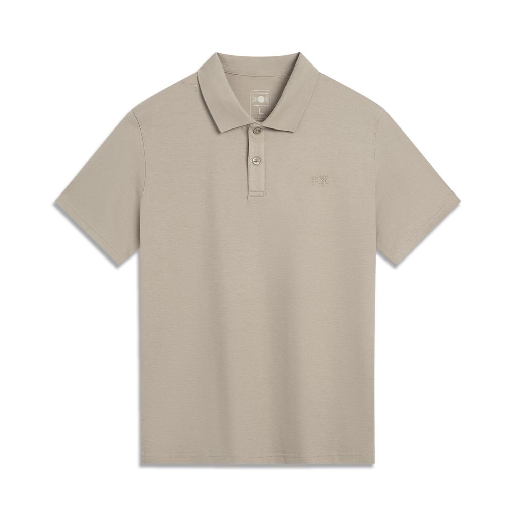 Li Ning Série barev Čína Pohodlné Ležérní Jednoduché Jednobarevné Všestranné Odvádějící vlhkost Pánské Polo tričko s krátkým rukávem APLV083-2