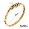 Women's Titanium Steel Luxury Bracelet with Hollow Design and Inlaid Round Diamonds