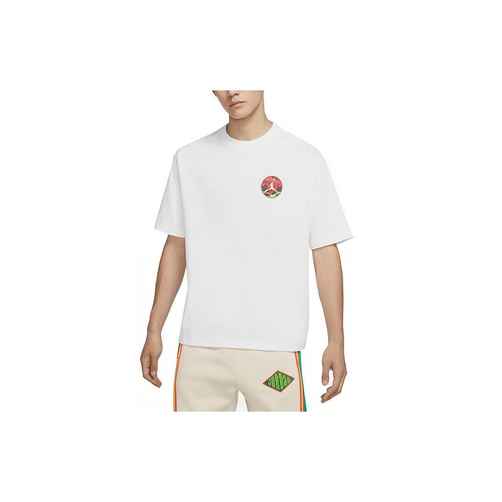 Jordan Sport DNA Back Mesh Print Casual Athletic Short Sleeve T-Shirt Men Tops White CT3656-100