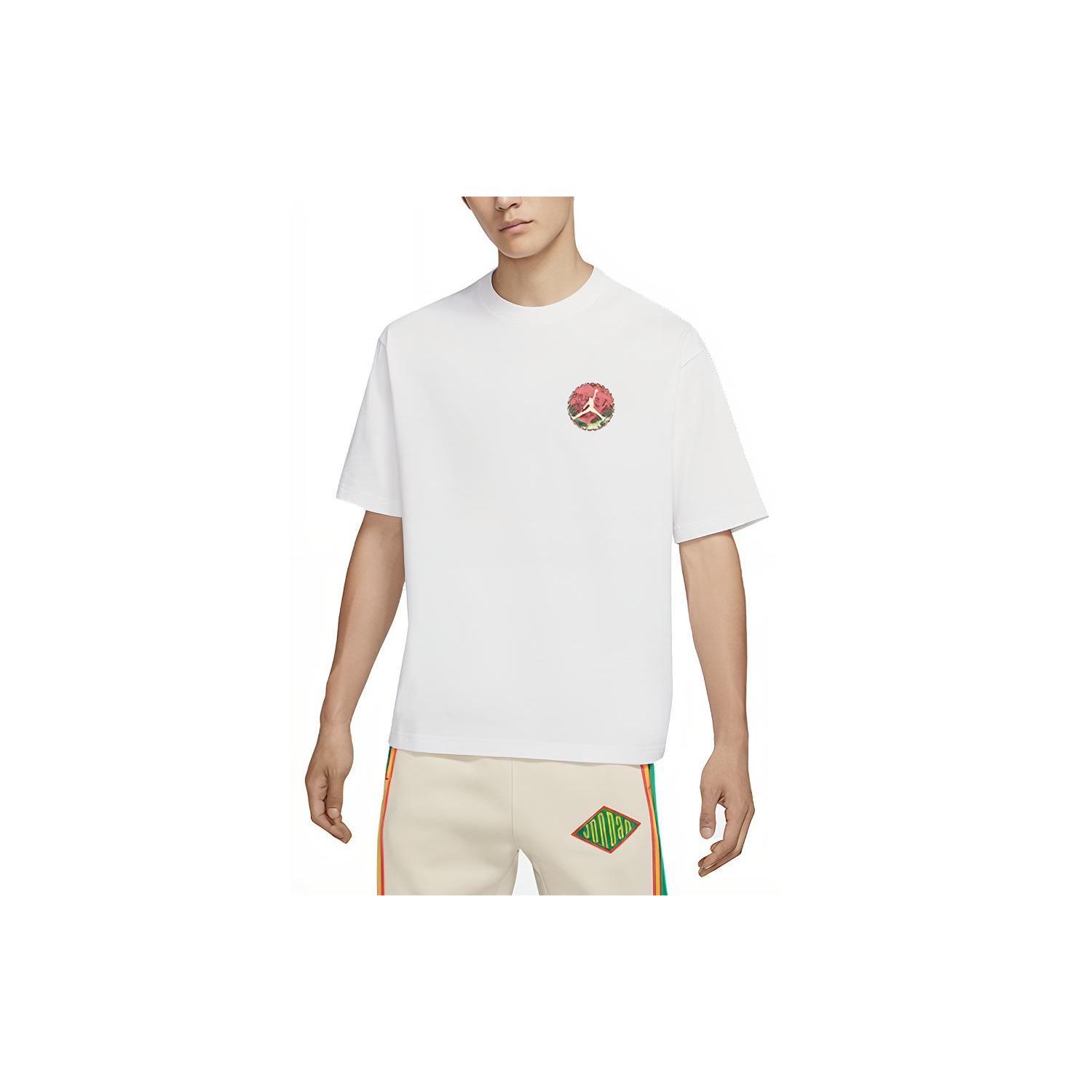 

Jordan Sport DNA с сетчатым принтом на спине, повседневная спортивная футболка с короткими рукавами, мужские топы, белые CT3656-100 XXXL