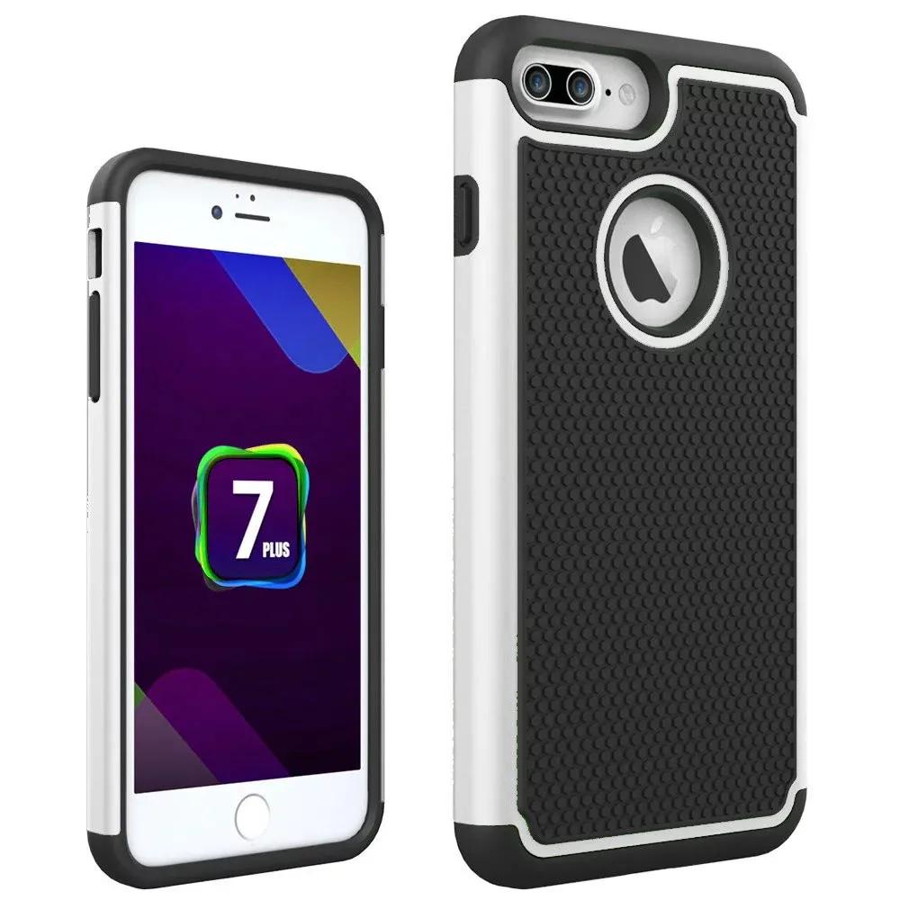 Case for iPhone 6 6S 7 Plus,PC+TPU Dual Protection Full-Body Protect Case for iPhone 7 Shockproof Cover Shell w/Screen Protector