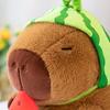 Fluffy Capybara Plush Doll Watermelon Capybara Stuffed Doll Funny Capybara Plush Toy  Room Decor