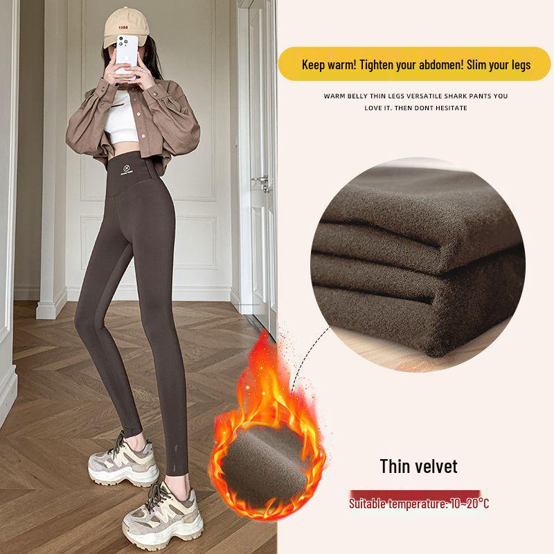 

Жіночі легінси з високою посадкою на флісовій підкладці: Теплі, Стягуючі, Штани для йоги на осінь та зиму M 80-100 lbs