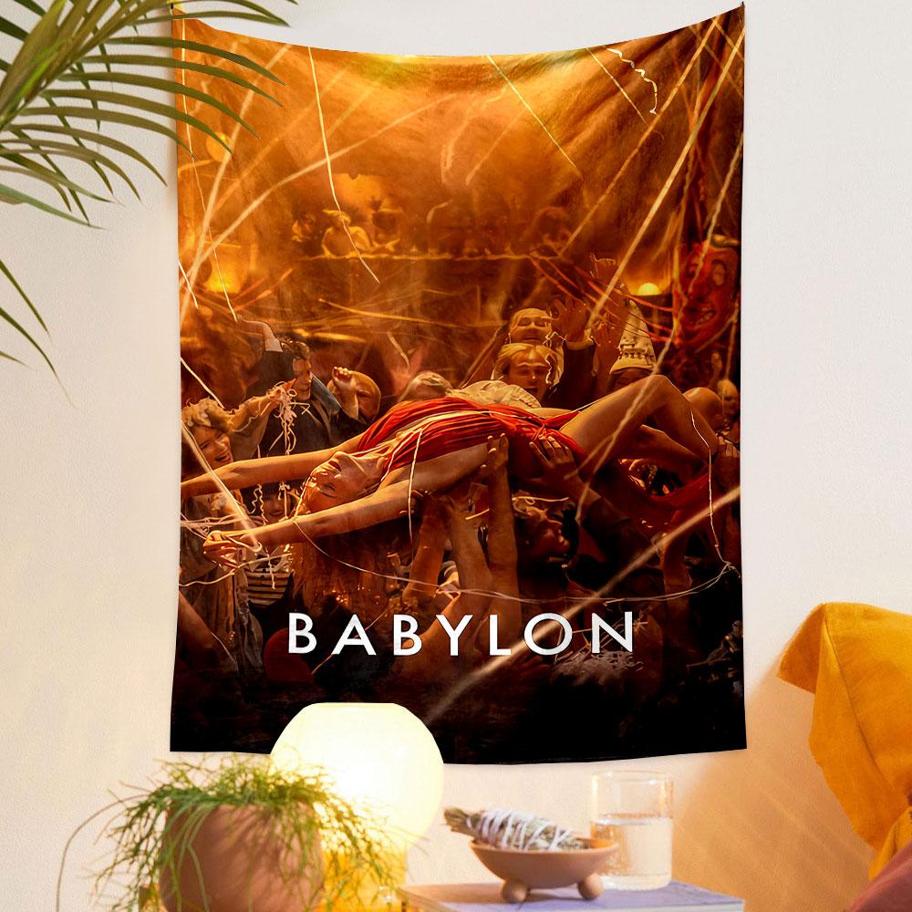 Babylon Tapestry Wall Hanging, Epic Movie Poster, Wall Decor for Bedroom Living Room Dorm