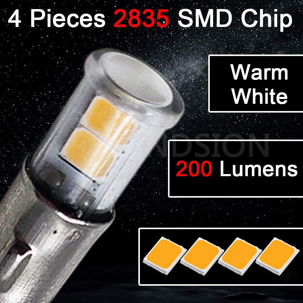 [4SMD High Brightness/Light Bulb Color] Ruiandsion BA7S LED Bulb Set
