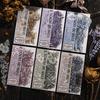20 Pcs Waterproof PET Flowers Stickers Decorative Adhesive Diy Sticker for Diary Album Scrapbooking Material Aesthetics