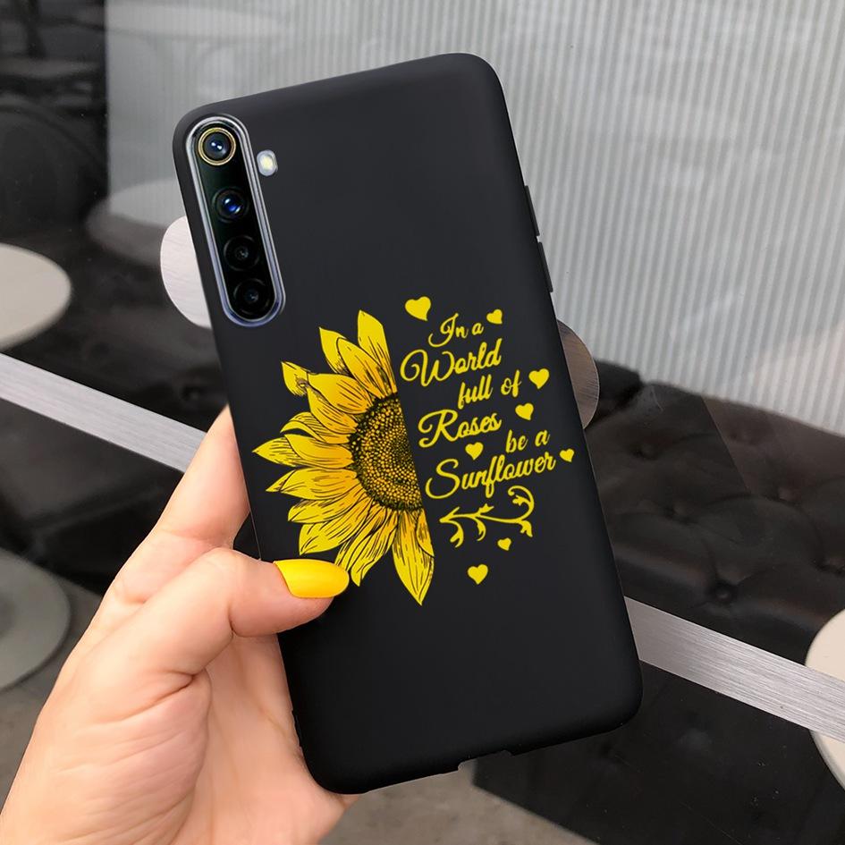 For Realme 6 6 Pro Case Cute Milk Cow Flower Patterns Soft Back Cover For OPPO Realme 6 6S 6Pro RMX2061 Coque Funda Realme6 Capa