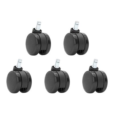 5Pcs Office Chair Wheels Computer Swivel Chair Pole Universal Pulley Replacement Mute