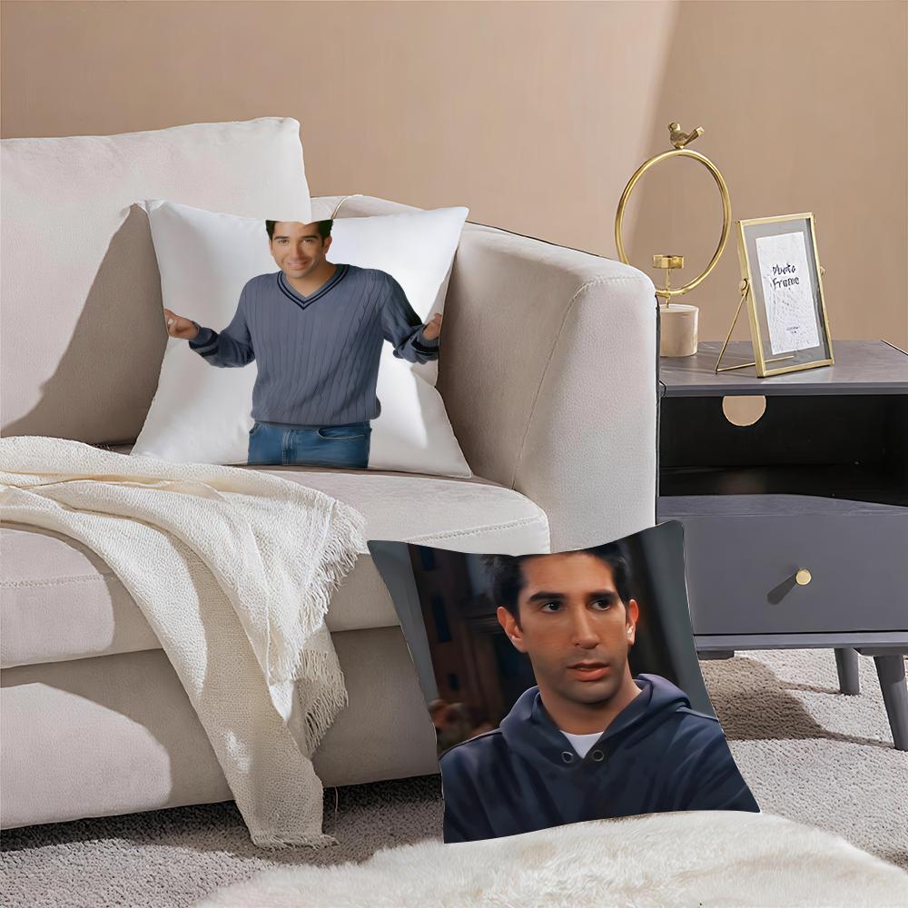 RRoss GellerClassic Character Cushion Cover Throw Pillow Cover Hidden Button Durable Polyester Chair Cushion