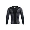 Under Armour Heat Gear Series Logo Print Crew Neck Long Sleeve Compression Shirt Men tops Gray 1370661-012
