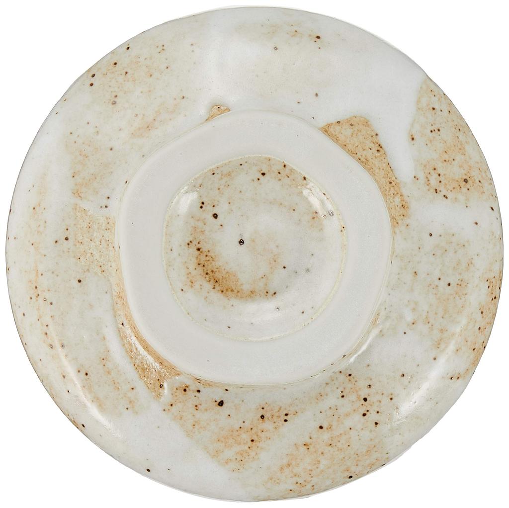 Matcha X Yuki Mino Ware Ale-net Bowl, White, 12 7.5cm, Shino,