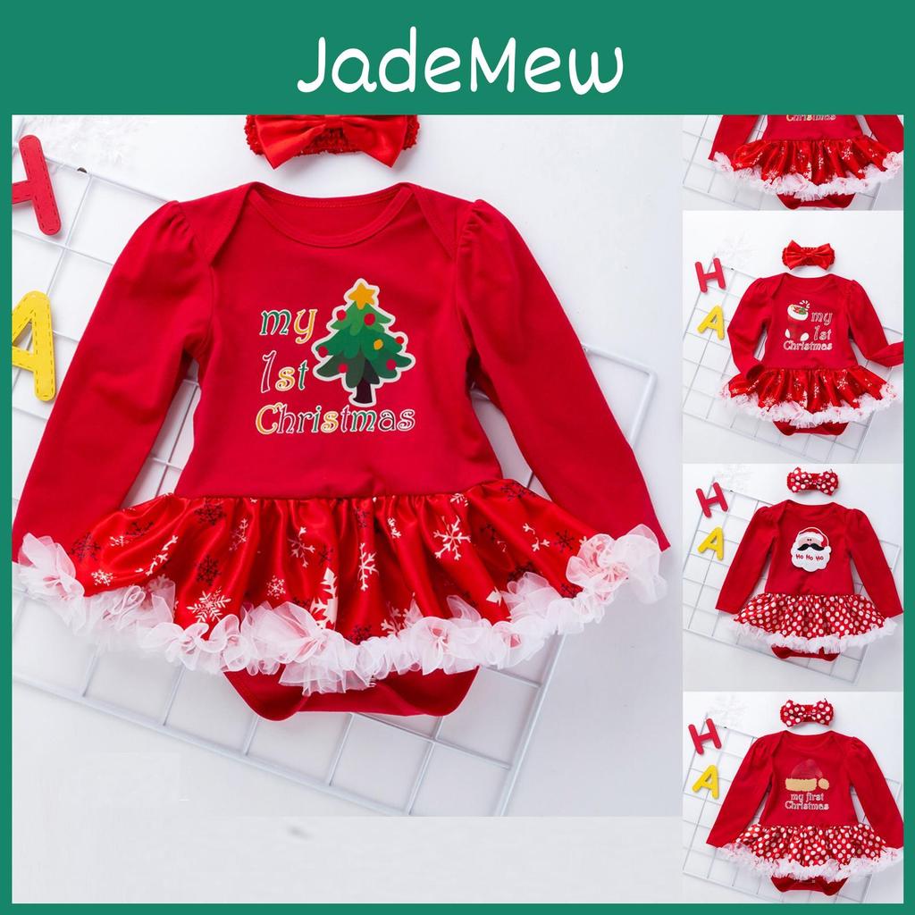 Longsleeved Clothing Baby Christmas Romper Dress Baby Jumpsuit Romper Baby Suit