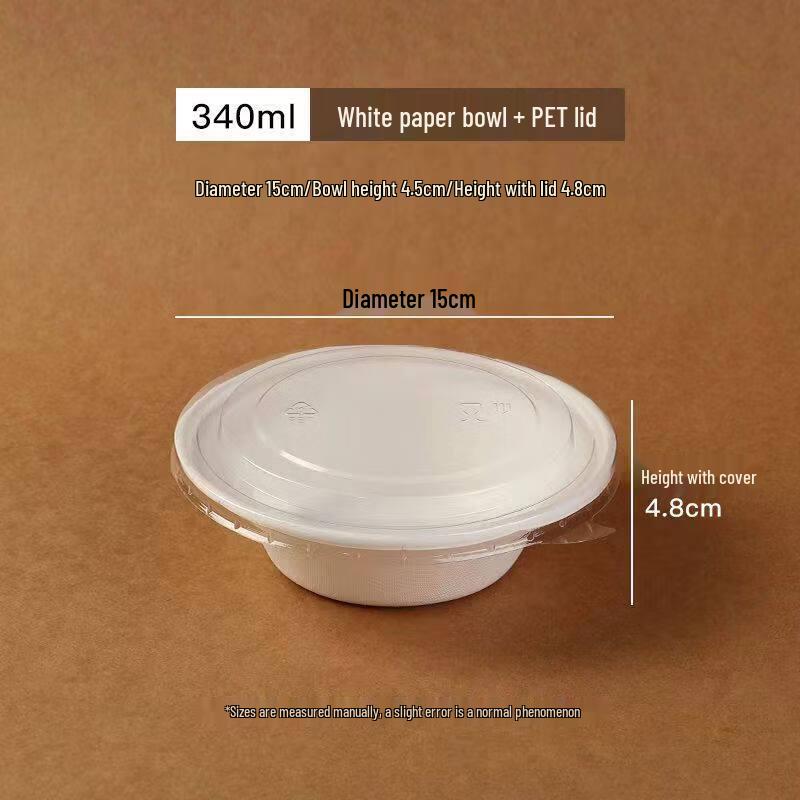KASHICONG Disposable Biodegradable Thickened Paper Bowls