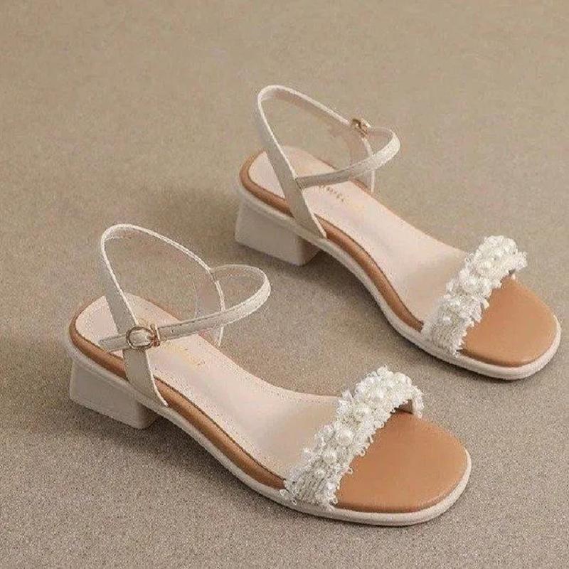 

женская обувь женская милая легкая с открытым носком весна и лето квадратный каблук обувь женская обувь леди классические сандалии ga625 35