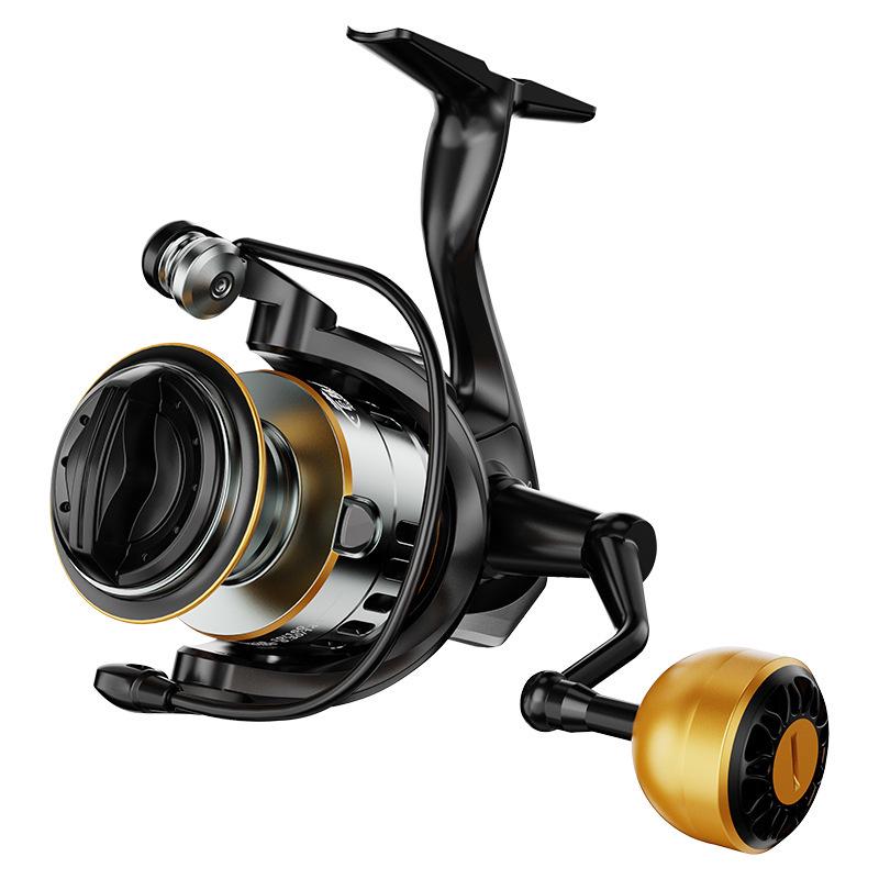 All-Metal Long-Casting Spinning Fishing Reel with Metal Handle and Slanted Line Opening for Genuine Micro-Lure Rods.