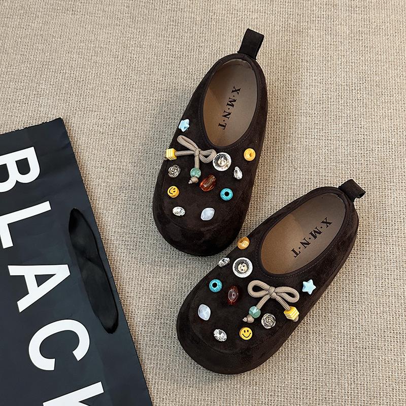 Design sense niche bow Mary Jane shoes women's autumn and winter fashion retro versatile exquisite accessories bag head single shoes