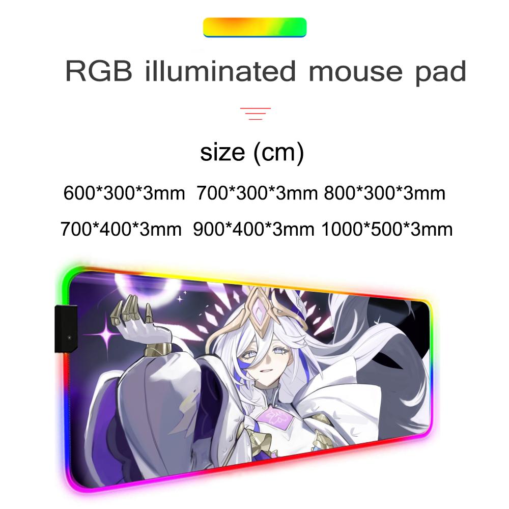 misteln schariac Mouse Pad RGB Gaming Mousepad Big LED Pad PC Desk Mat Luminous Mouse Pad Large Keyboard Mats Table Rug With