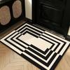 Entry Door Floor Mat Light Luxury Geometric Porch Scraping Mud Rubbing Soil Easy To Take Care Of Foot Pad Door Wear-Resistant Non-Slip Silk Ring Floor