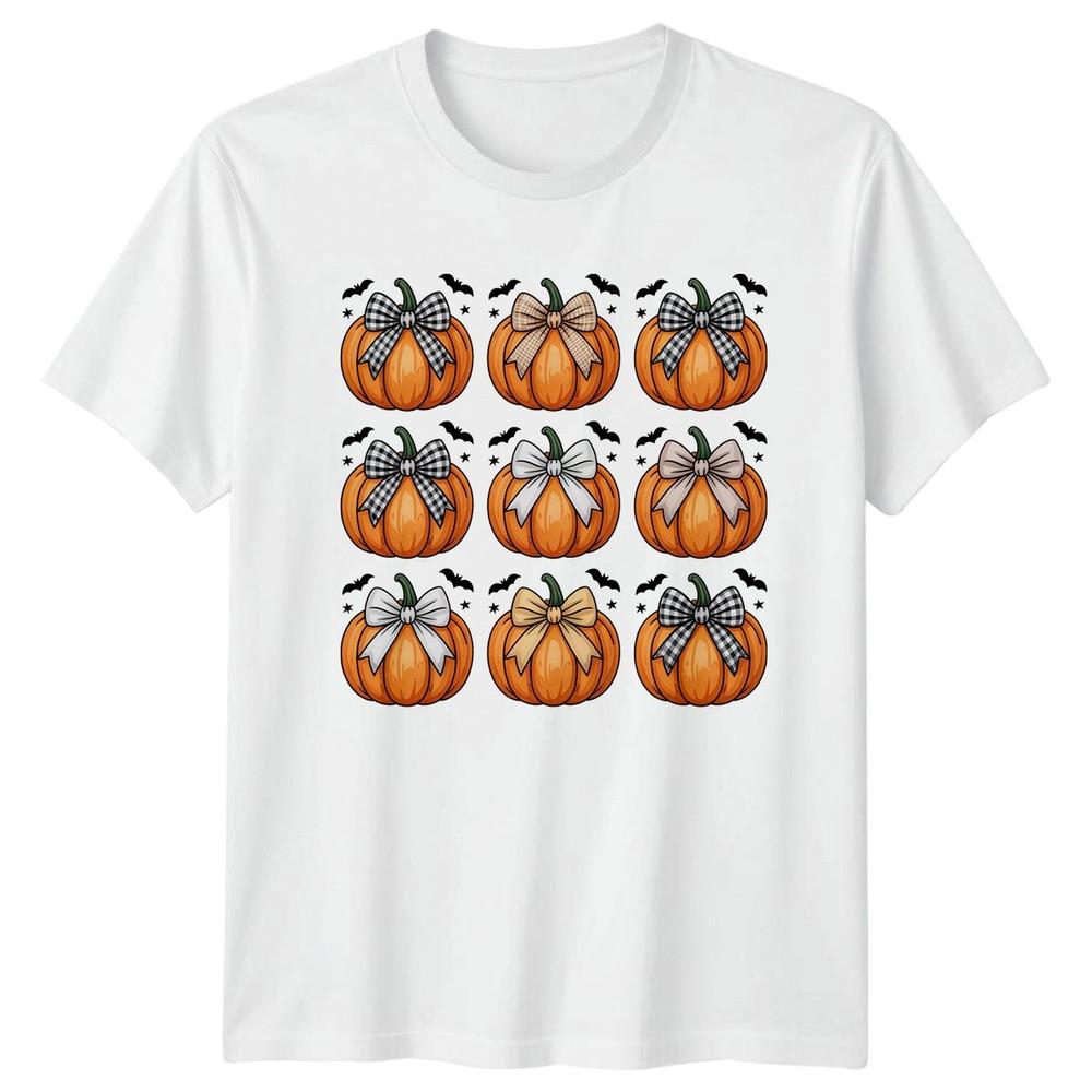 Coquette Pumpkin Bows Unisexs TShirt Halloween Gift For Her S