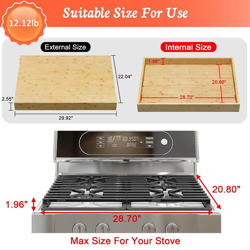Rectangular Bamboo Tray Wooden Solid Color Fruit Snack Plates Stove Top Cover Cutting Board Multi-Purpose Kitchen Sink Cover