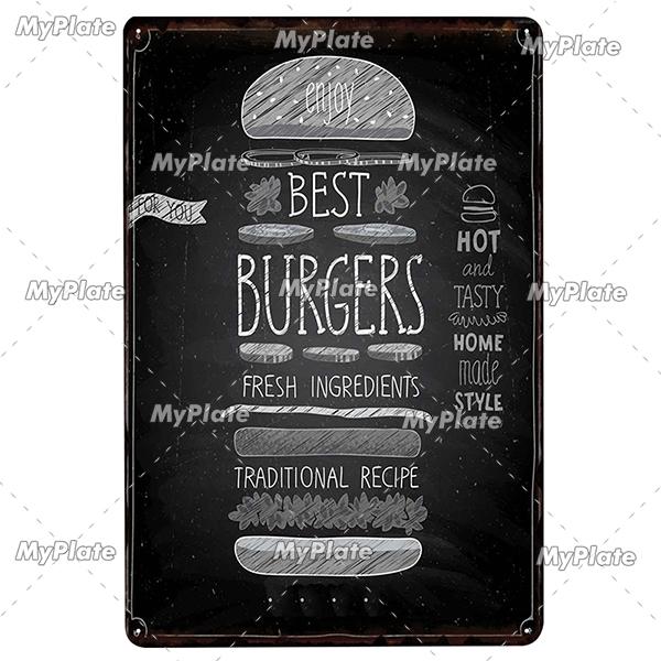 Kitchen Vintage Tin Sign Metal Sign Decorative Plaque Wall Decor Man Cave Club Decoration