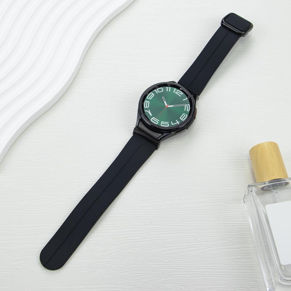 Quick Fit Magnetic Silicone Strap For Samsung Galaxy Watch 6 Classic 47mm 43mm 6/5/4 40mm 44mm 5 Pro 45mm 4 Classic 46mm 42mm