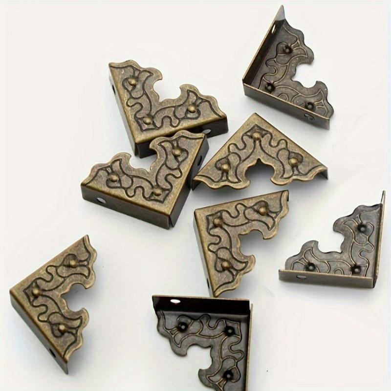 20Pcs Antique Furniture Accessories Metal Corner Protector Metal Crafts Jewelry Box Edge Safety Guard Corner 25mm Right Angle