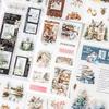 Mr. Paper, Winter Character Theme Dual Material Landscape Stickers, Scrapbook, Phone Case, Diary Decoration, Stationery Stickers