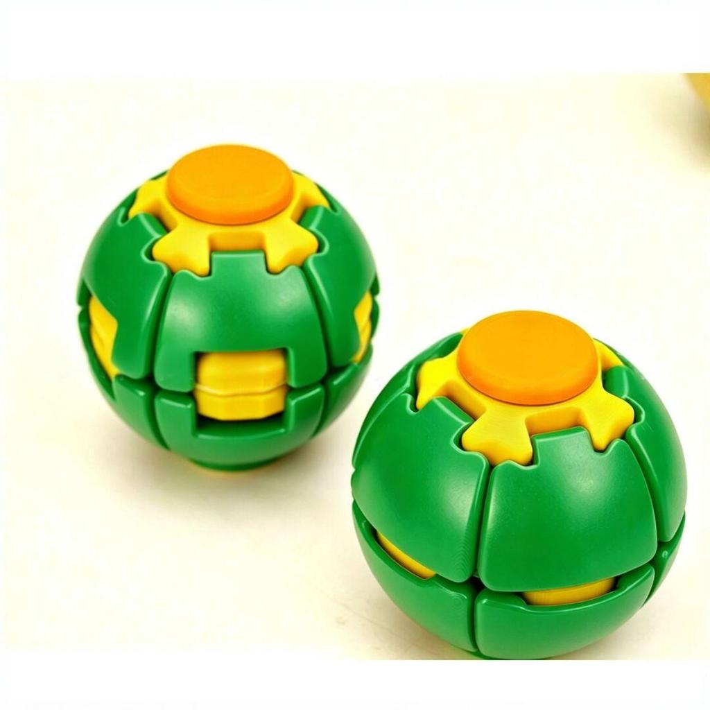 3D Printed Decompression Ball and Spin Fidget Spinner for Office Entertainment