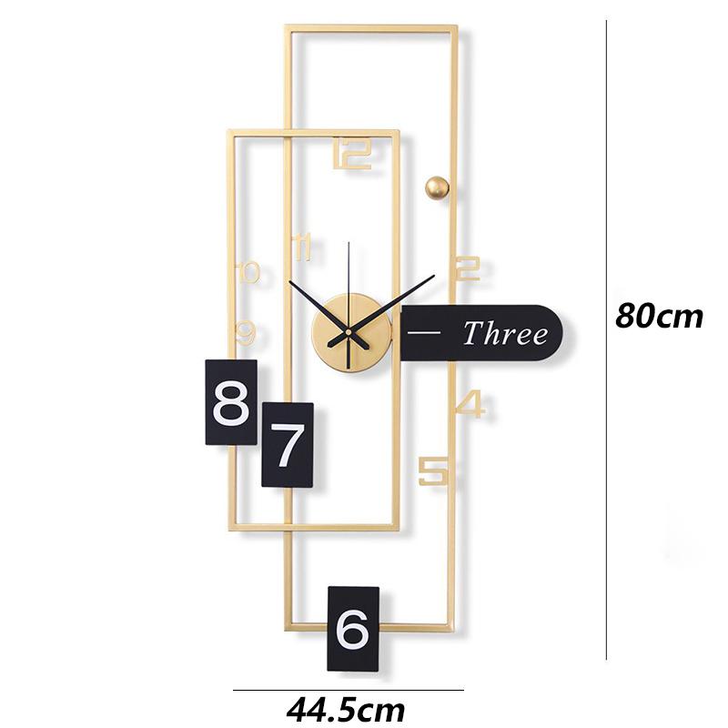 

Nordic Metal Wall Clocks Silent Living Room Wall Clocks Simple Elegant Clock Decor House Interior Clock Stylish Large Design золотой