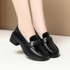 Wiosenne Skórzane Buty na Niskim Obcasie Mamy Miękka Skóra Pojedyncze Buty Miękka Podeszwa Wygodne Mokasyny Średniego Wieku i Starsze Eleganckie