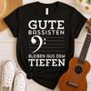 Gerunisex Funny Bassist Quote T Shirt Good Bassists Stay Low Bass Clef Musician Guitar For Vintage Versatile Streetwear