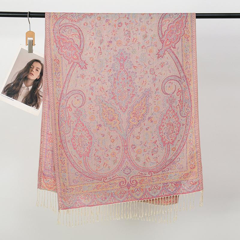 Luxury Brand Winter Cashmere Pashmina Shawl Lady Wrap Warm Autumn Scarves Design Print Female Foulard Cotton Stoles Scarf