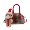 Canvas Mini Bowtie Bag With Zipper For Daily Casual Wear