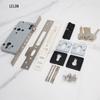 Black Offset Axis Anti-theft Door Lock with 304 Stainless Steel Handle for Wooden Entrance Doors