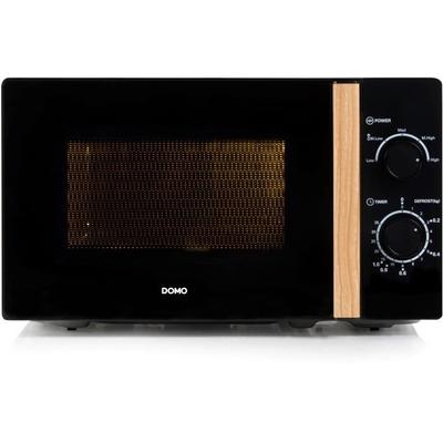 Four Micro-ondes DOMO DO2820 - 20L - 700W - 35 Min Timer - Defrost Function - W44 X D35.8 X H 25.8 Cm - Black Wood Finish