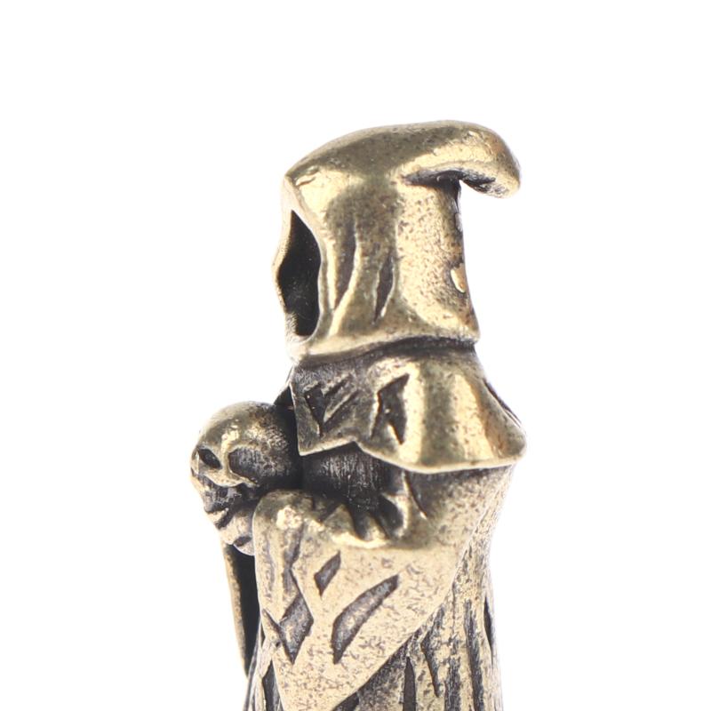 Undead Skull Brass Knife Beads Edc Outdoor Diy Paracord Handmade Woven Lanyard Pendants Umbrella Rope Bracelets Charms Accessory